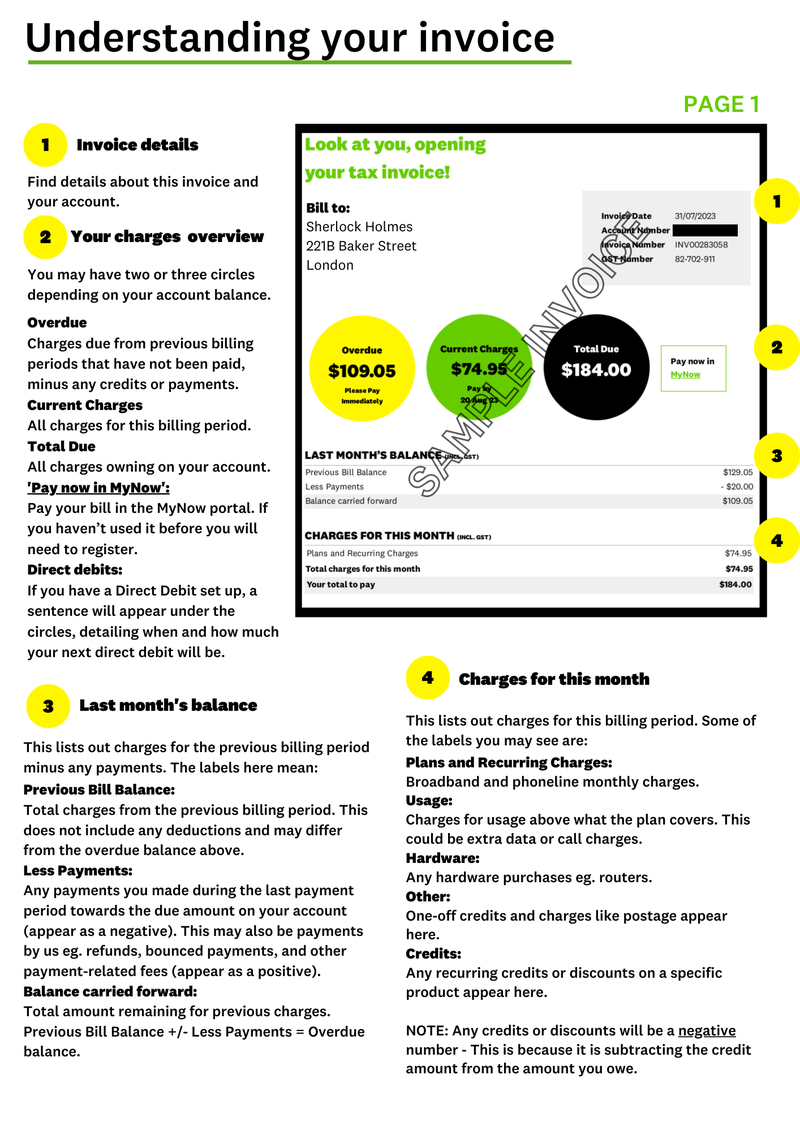 Home invoice 1