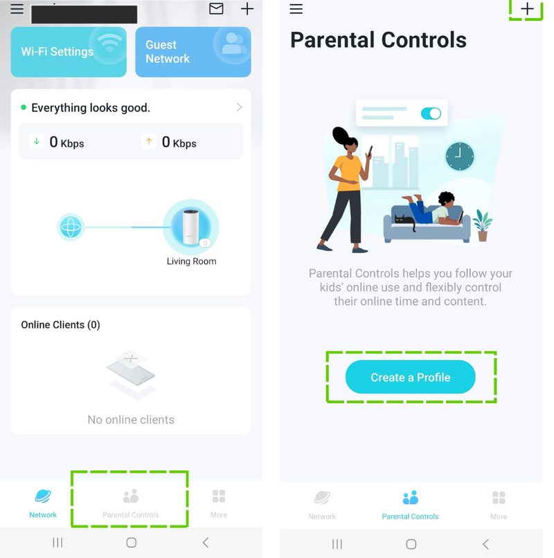 Setting up parental controls 1